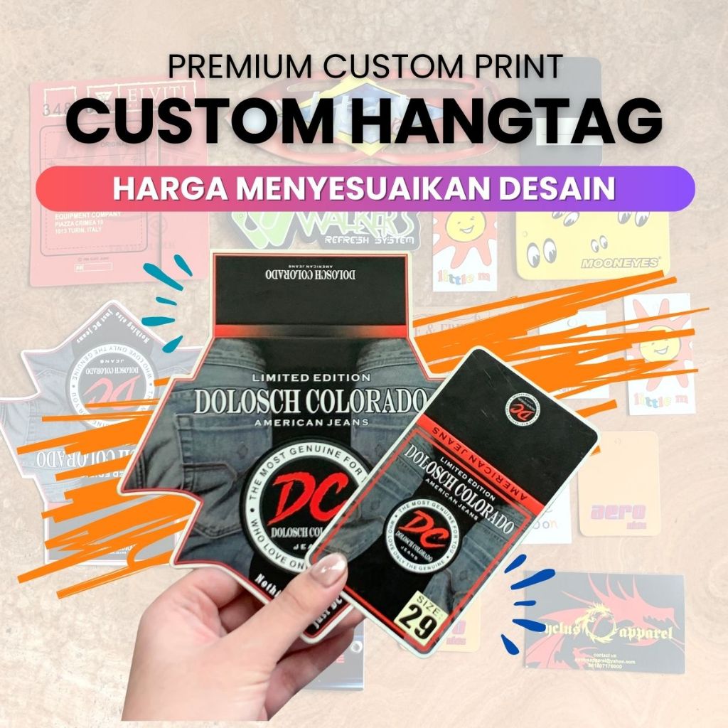 

[CUSTOM] Cetak Label Hangtag Bentuk Unik untuk Baju, Kemasan, Barcode, Hampers | Label | Bahan Tebal | Murah | Premium