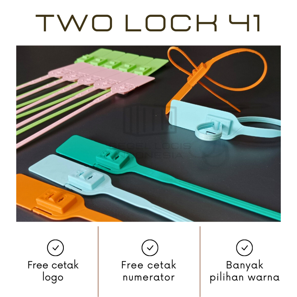 Segel Pengaman Double Lock 35cm Segel Plastik Security Seal Segel Kontainer Impor Locis Segel SPM Dr