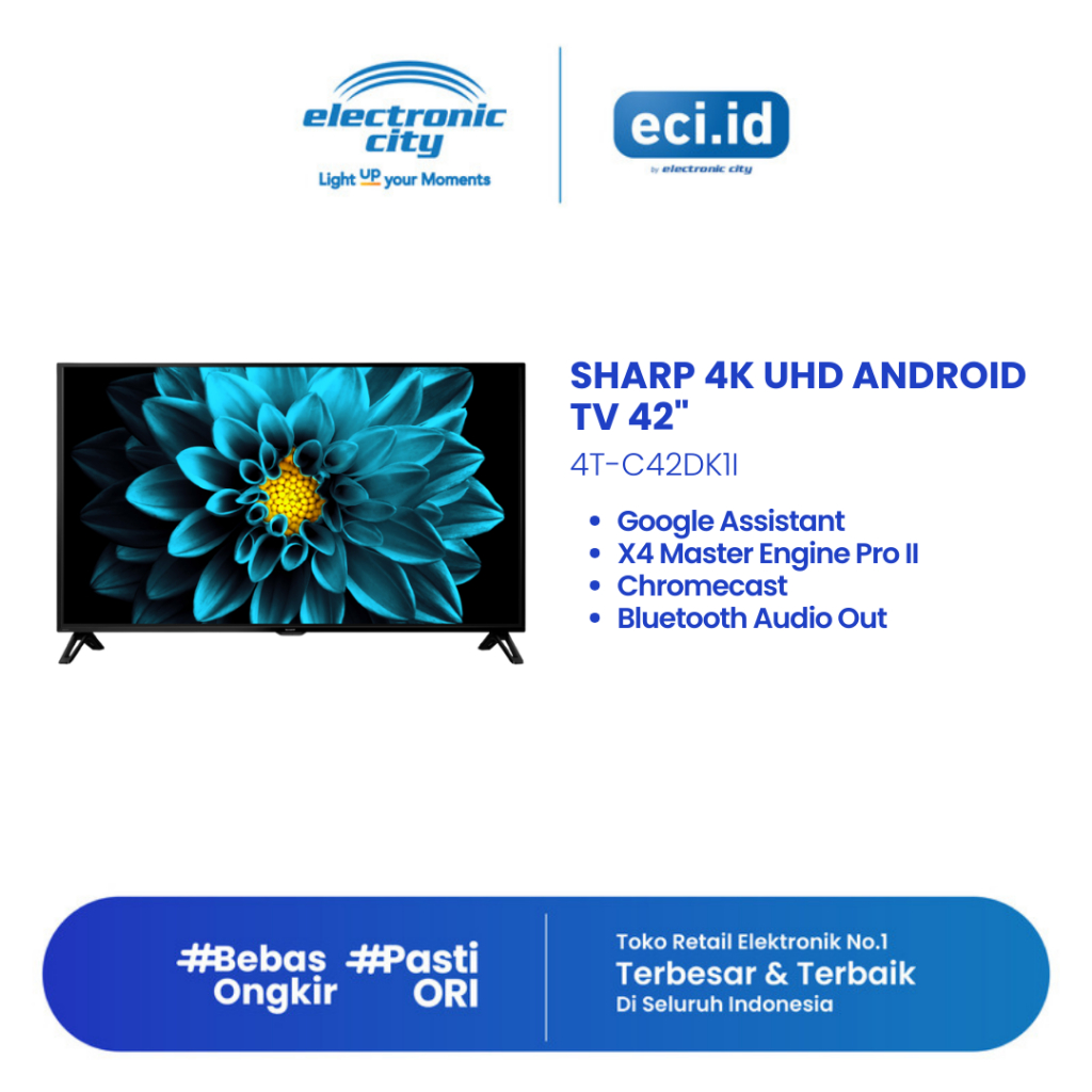 Sharp 42 Inch 4K UHD Android TV - 4T-C42DK1I