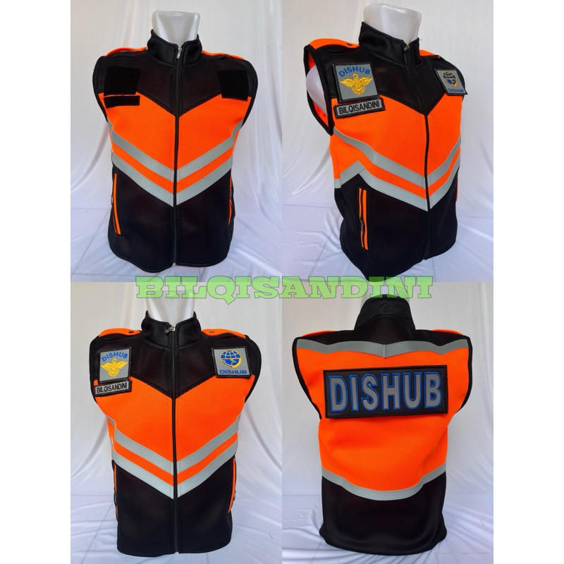 rompi dishub model baru jala tebal/rompi dishub/rompi oren dishub