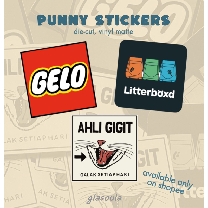 

punny / puns stickers (die cut)