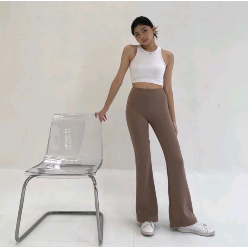 Buna Kulot Scuba Premium Cutbray - Flare Pants - Highwaist Kulot Cutbray