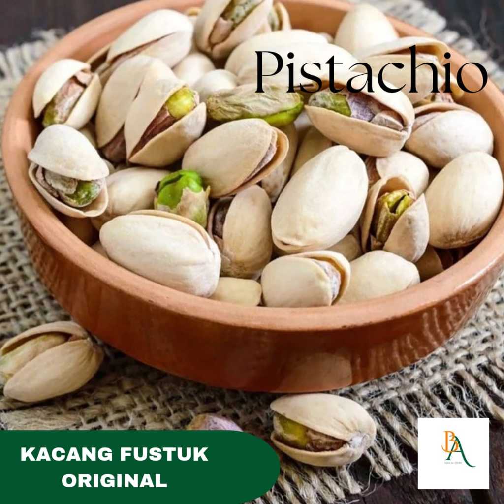 

BabaAli - REPACK - Kacang Fustuk/Fustok/Pistachio 1KG Kacang khas Arab Kulit Putih Pistacio Panggang