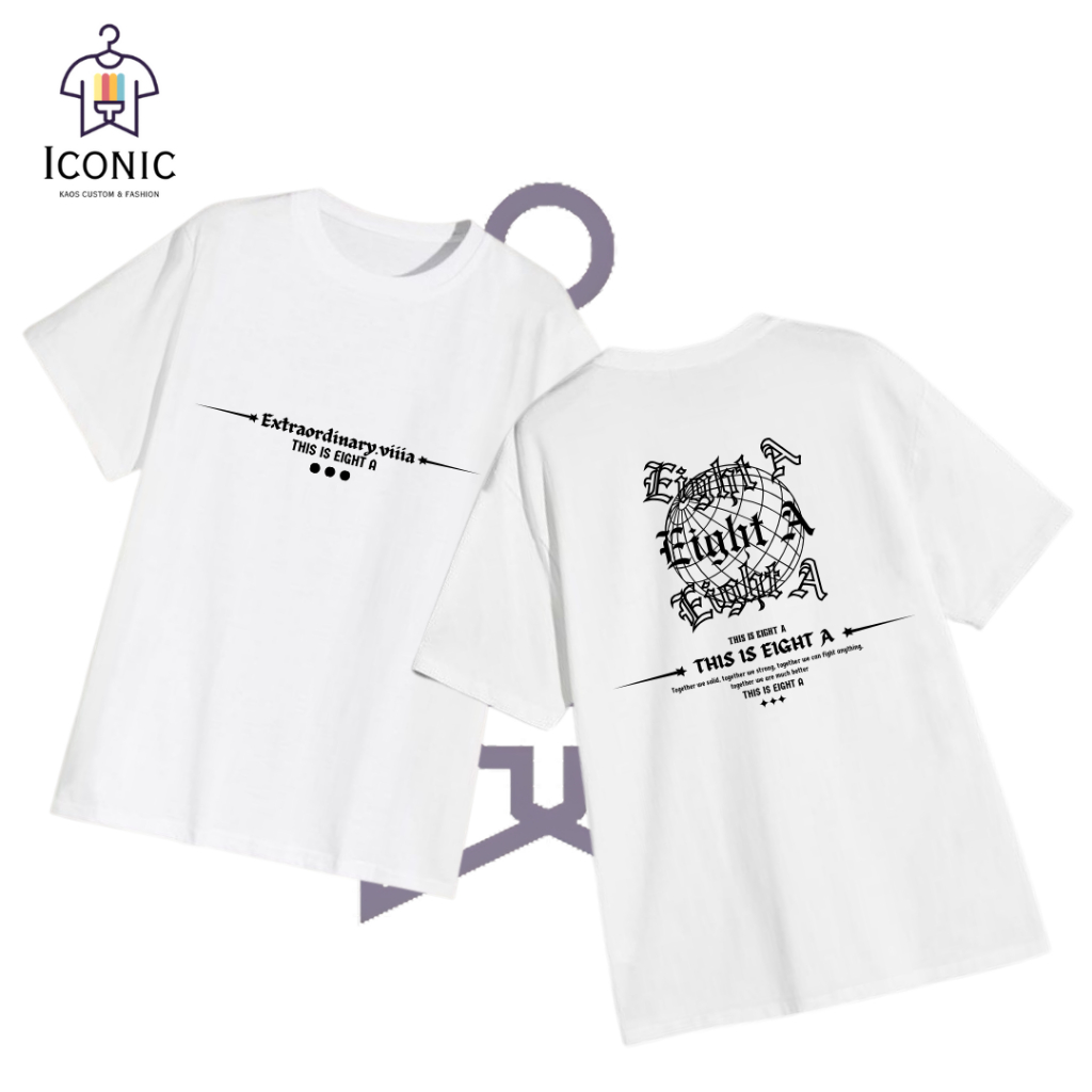 [KAOS CUSTOM] KAOS KELAS SABLON AESTHETIC BISA CUSTOM NAMA TULISAN