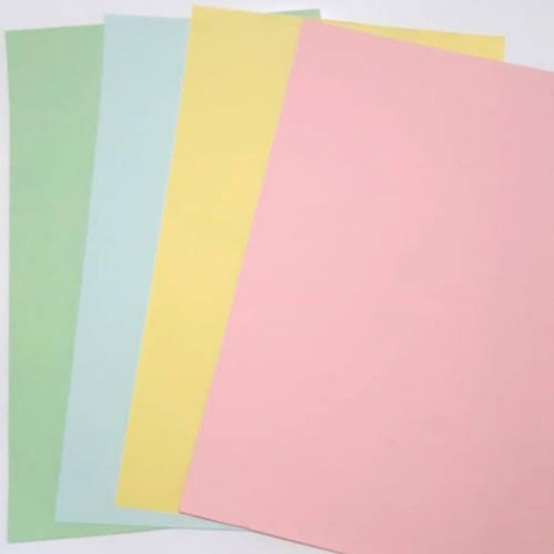 ( ECERAN ) Kertas HVS Putih Warna Ukuran A4 / Folio Pink Kuning Hijau Biru / Print Fotocopy / Photocopy / Art / Kerajinan / Kertas Lipat Origami