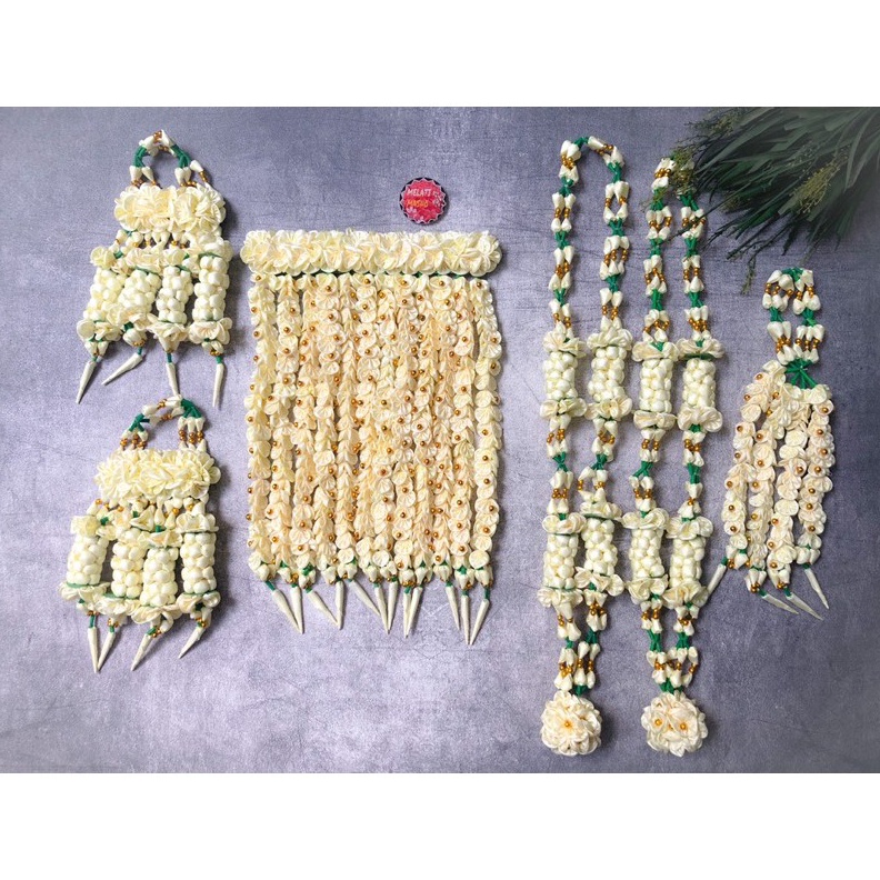 melati imitasi palembang polos mutiara gold melati pengantin ART IH8