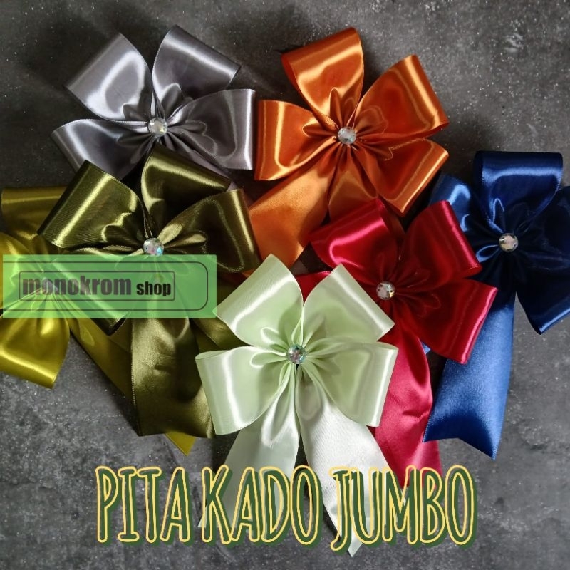 

Pita Jadi Jumbo Hampers Souvenir Kado Simple - Elegant Lebar 5 cm Pita Ukuran Besar
