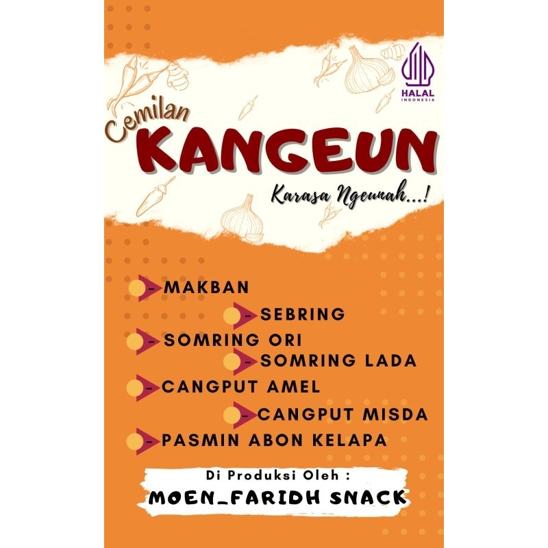 

CEMILAN KANGEUN By: Moen_FaridhSNACK, kemasan pouch/kemasan PDKT.