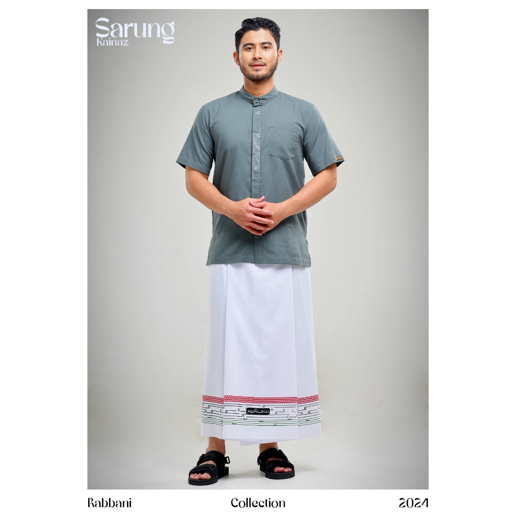 Sarung Putih Kainaz Dewasa - Rabbani