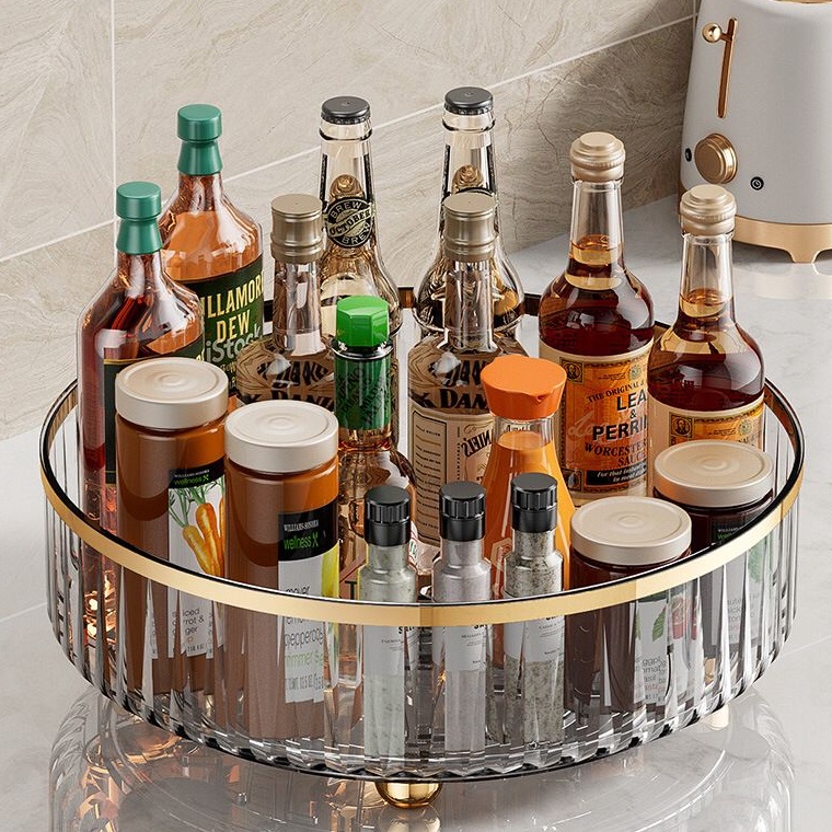 Terpercaya MS Rak Bumbu Putar Rak Putar Serbaguna Rak Penyimpanan