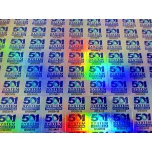 Print Cetak Sticker Label Hologram A3+ & KISS CUT