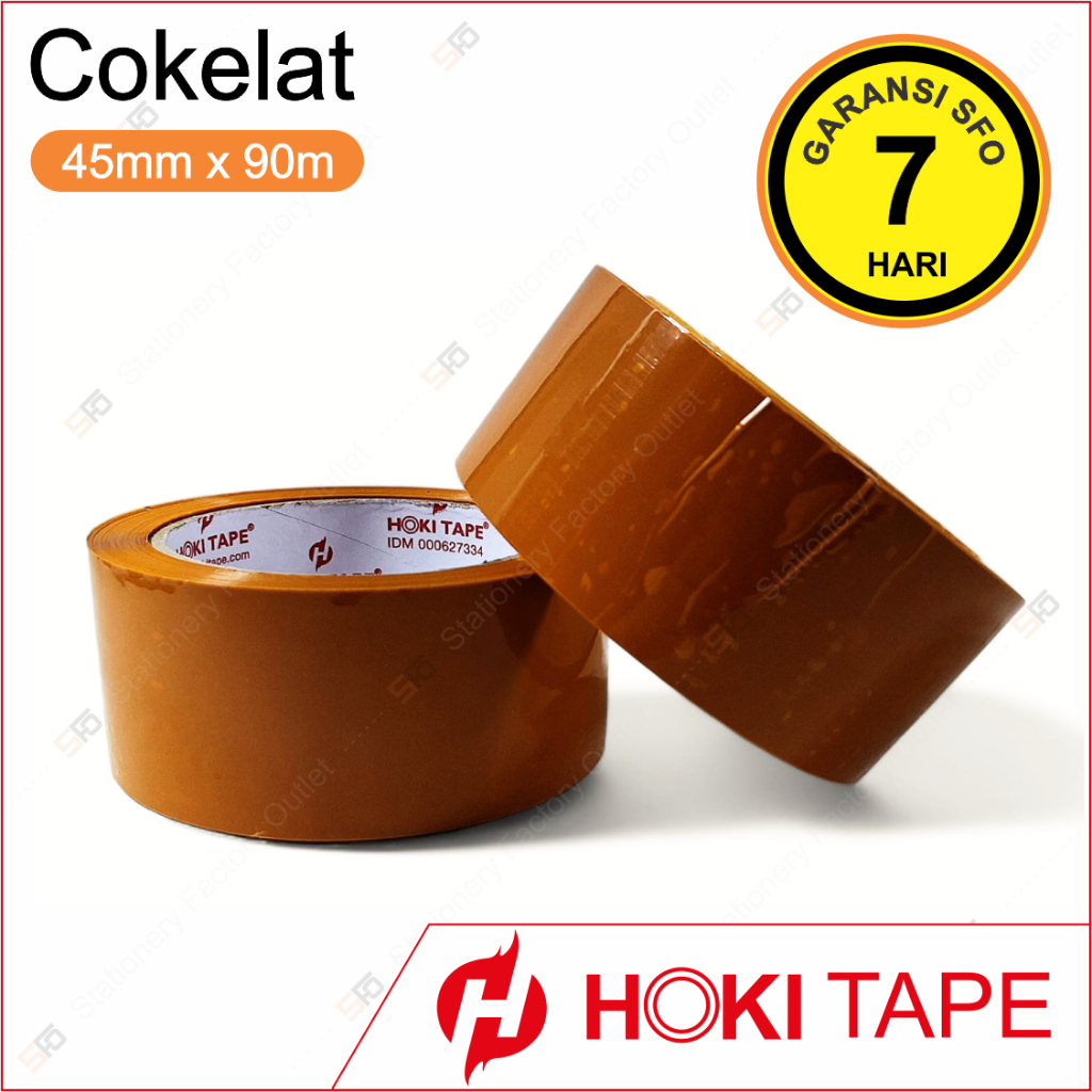 

Lakban Hoki Tape Coklat 45mm x 90m - SFO Semarang Official