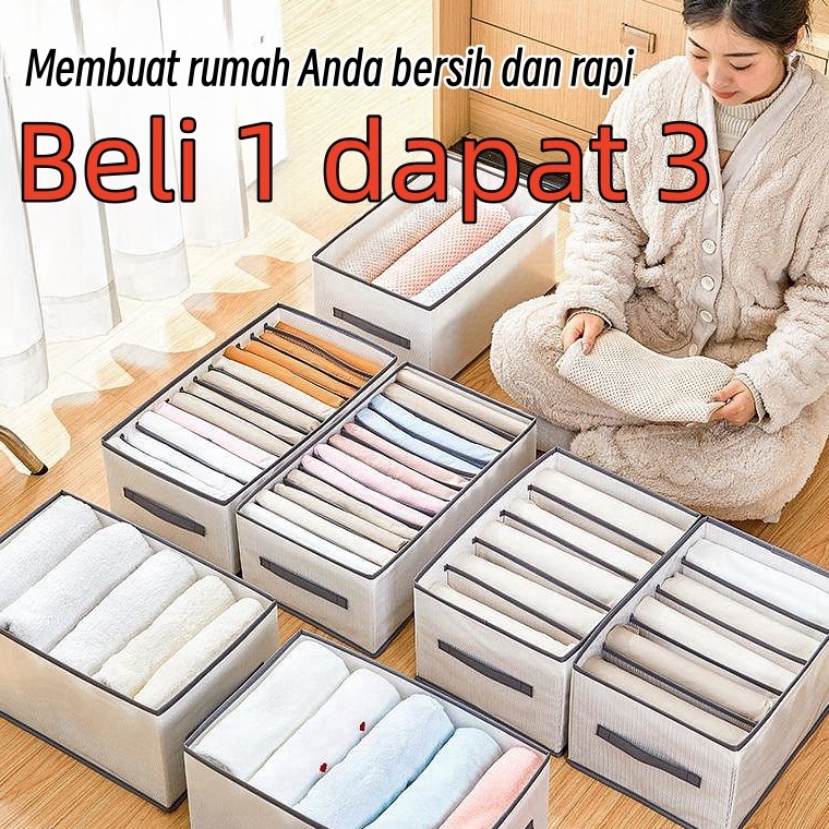 Rekomendasi Storage box pakaian dalam kotak penyimpanan baju box baju dilipat Laci lemari pakaian bo