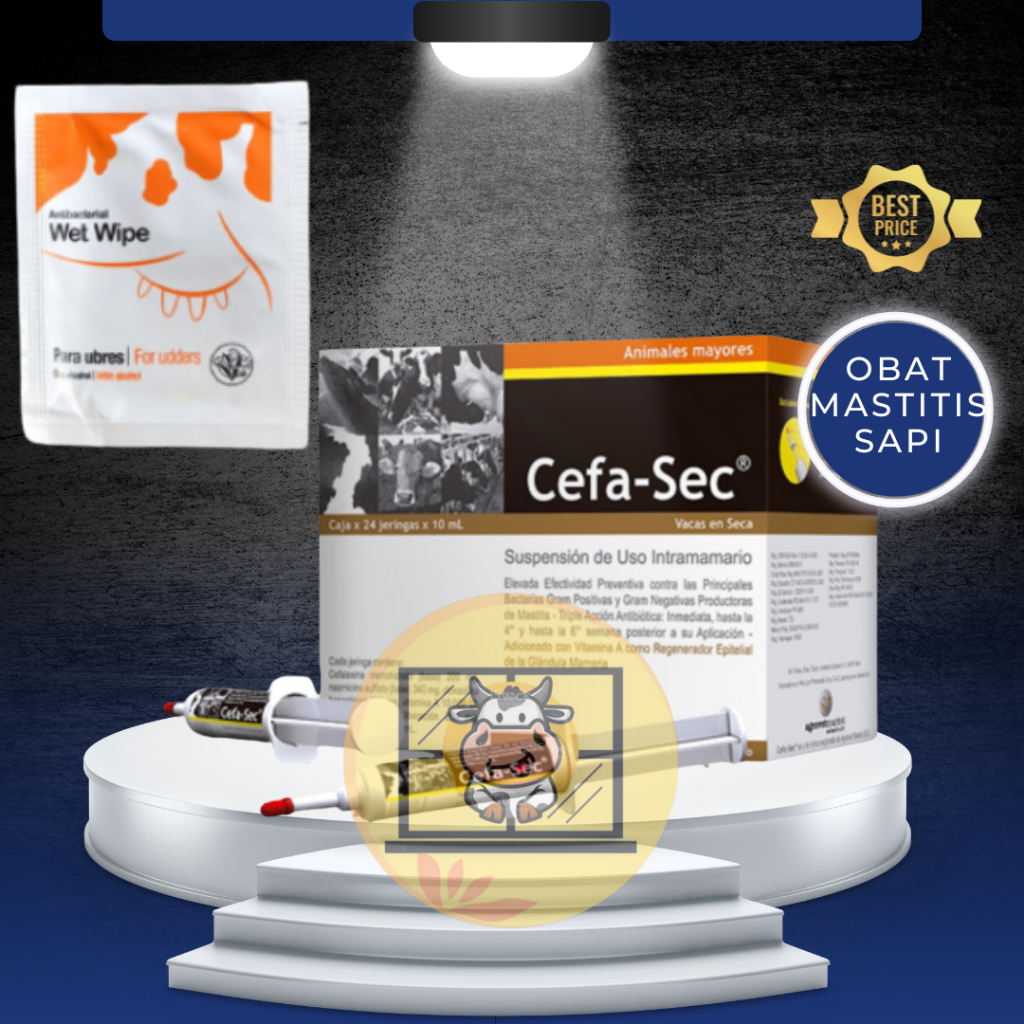 Cefa Sec 10 ml - Cefasec 10 ml Obat Mastitis Masa Kering Ampuh seperti Depolac Cloxa ben dry cow