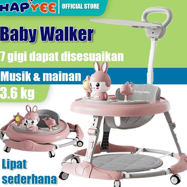 HARGA TERMURAH HAPYEE Baby Walker Roda Bayi Belajar Jalan