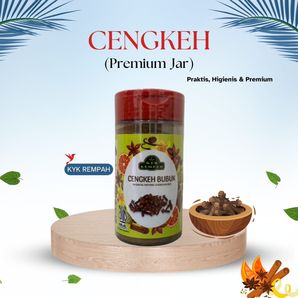 

Cengkeh Bubuk Premium JAR | Cloves Powder | Bumbu Dapur Praktis | KYK Rempah