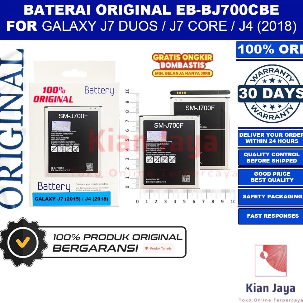 Bagus Dipakai Garansi 1 Ori Baterai Galaxy J7 215  J7 Duos SMJ7F  Galaxy J4 218 SMJ4F  Galaxy J7 Cor
