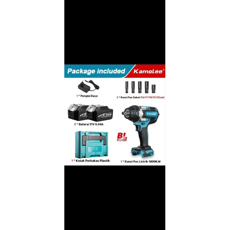 Kamolee 1800N.M High Torque Impact Wrench