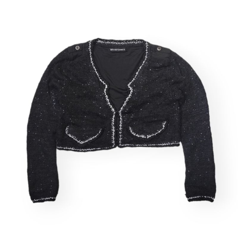 5351 Pour Les Femmes Cropped Cardigan