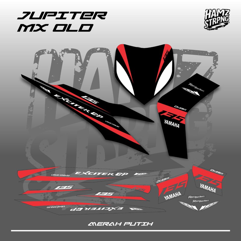 Striping Transparan MX OLD 135 List Simple Exciter GP