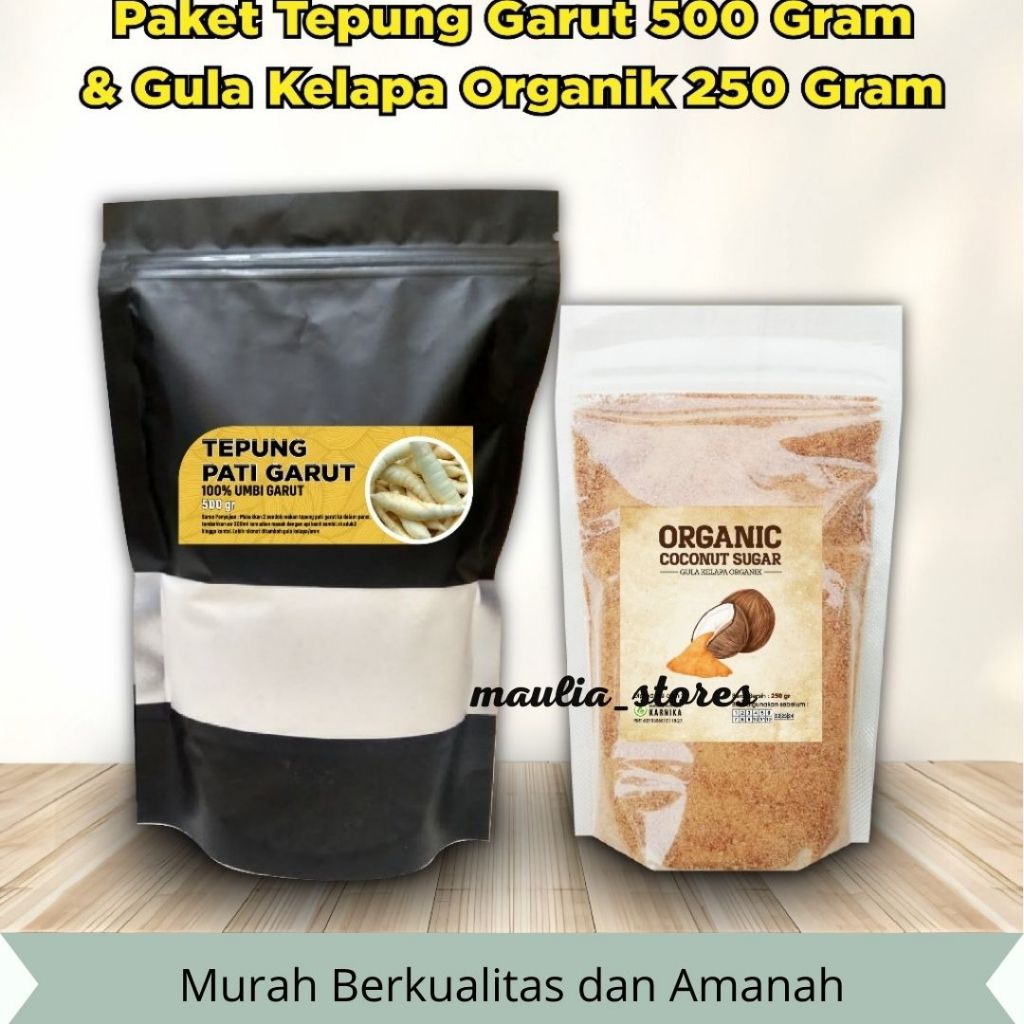 

Mengandung banyak manfaat Tepung Pati Garut 500gr & & Gula Kelapa Organik 250 gr