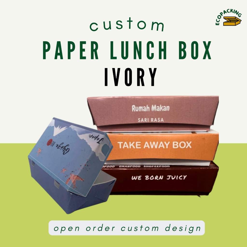 Paper Lunch Box Food Grade CUSTOM PRINT