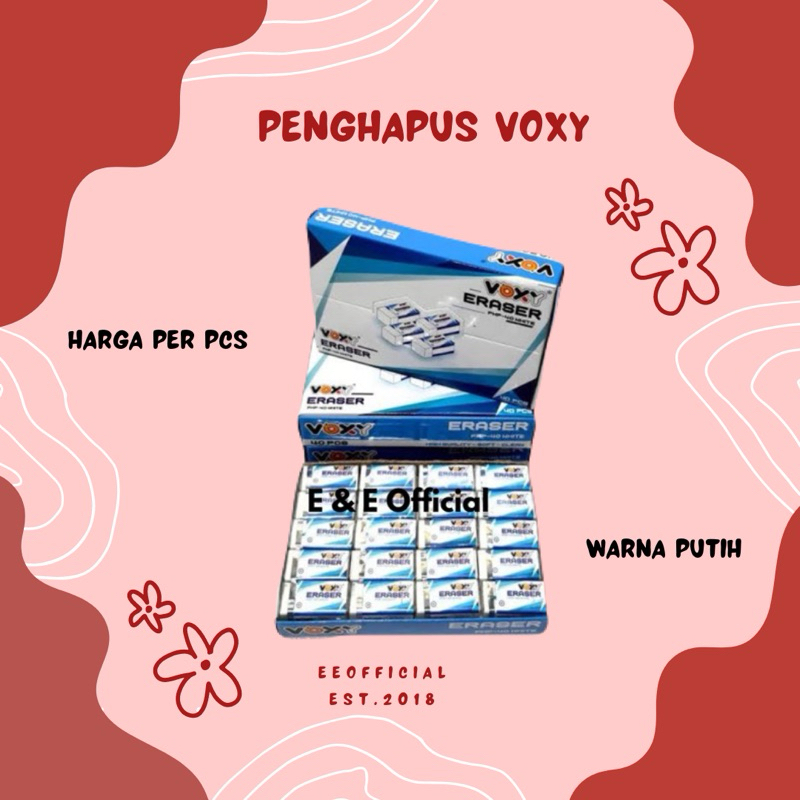 

PENGHAPUS VOXY KECIL / APUSAN MURAH / ERASER VOXY PUTIH/WARNA WARNI / HITAM