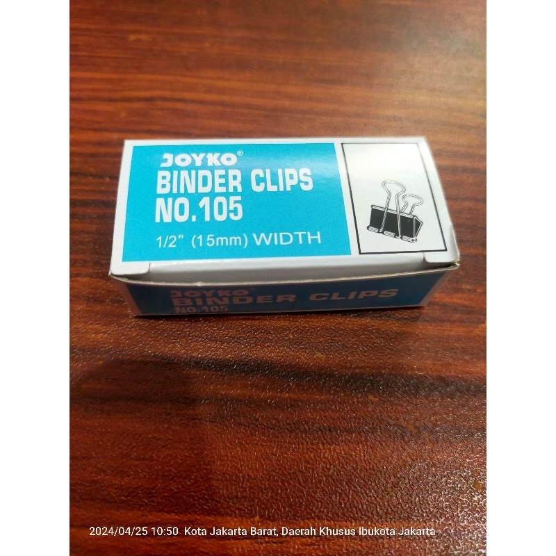 

BINDER CLIPS NO 105 15mm