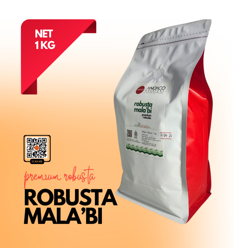 

ANOACO COFFEE ROASTERY KOPI ROBUSTA PREMIUM MALA'BI 1KG