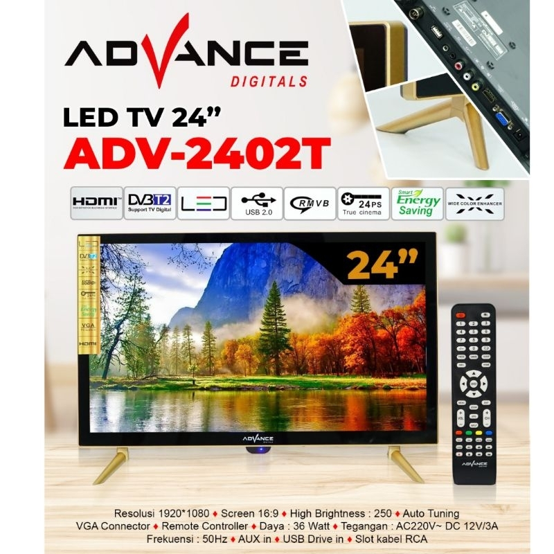 ADVANCE TV DIGITAL 24 INCH ADVANCE ADV2402T LED TV DIGITAL 24 INCH TV LED DIGITAL 24 INCH TV DIGITAL 24 INCH TV ADVANCE 24 INCH
