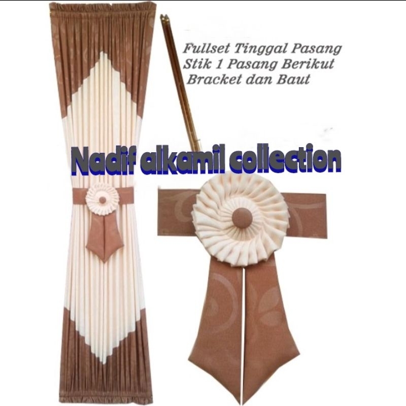 gorden kupu kupu full set bahan kain tebal