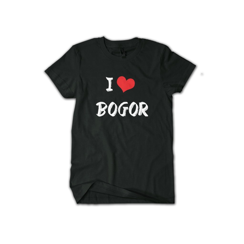 KAOS I LOVE BOGOR KOTA WISATA OLEH OLEH TERLARIS NIDARSTORE