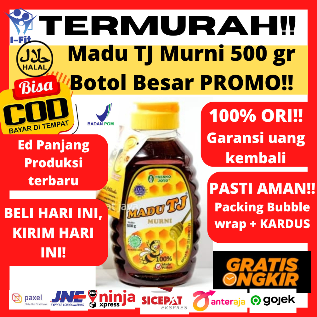 

Madu TJ Tresno Joyo Murni Besar 500 gram 250 gr ASLI Tresnojoyo Alami