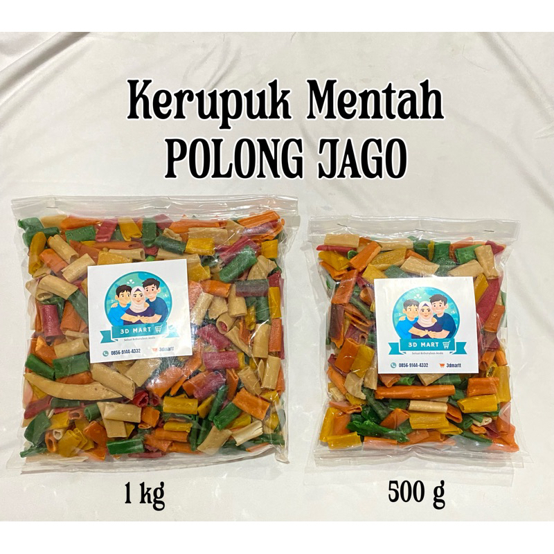 

Kerupuk Mentah Polong Jago 1Kg / 500gr Murah Viral | Kerupuk Seblak | Kerupuk Murah