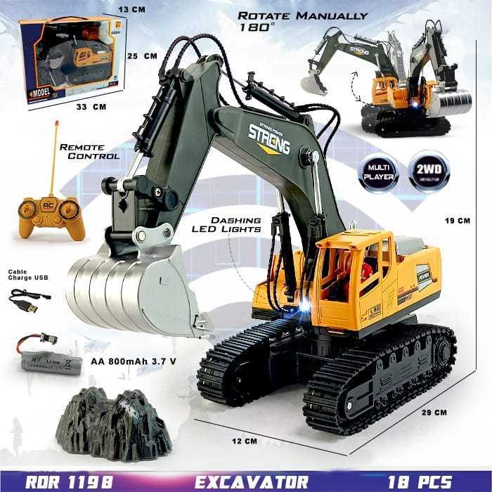 MAINAN RC MOBIL REMOTE KONTROL KERUK BEKO EXCAVATOR EKSAFATOR CAR