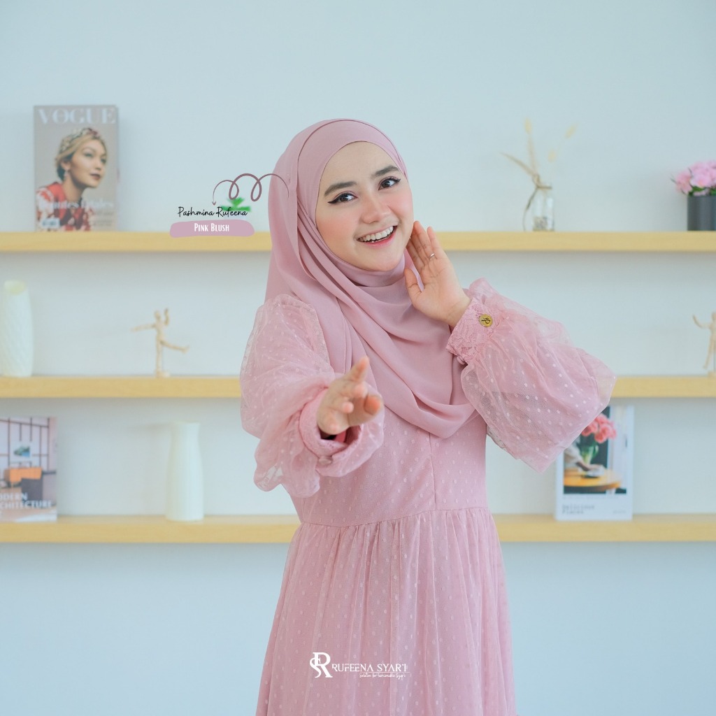 Rufeena Syari Pashmina Hijab Shawl Malaysia Bahan Cerutty Ukuran Jumbo Bahan Lembut By Rufeena Syari