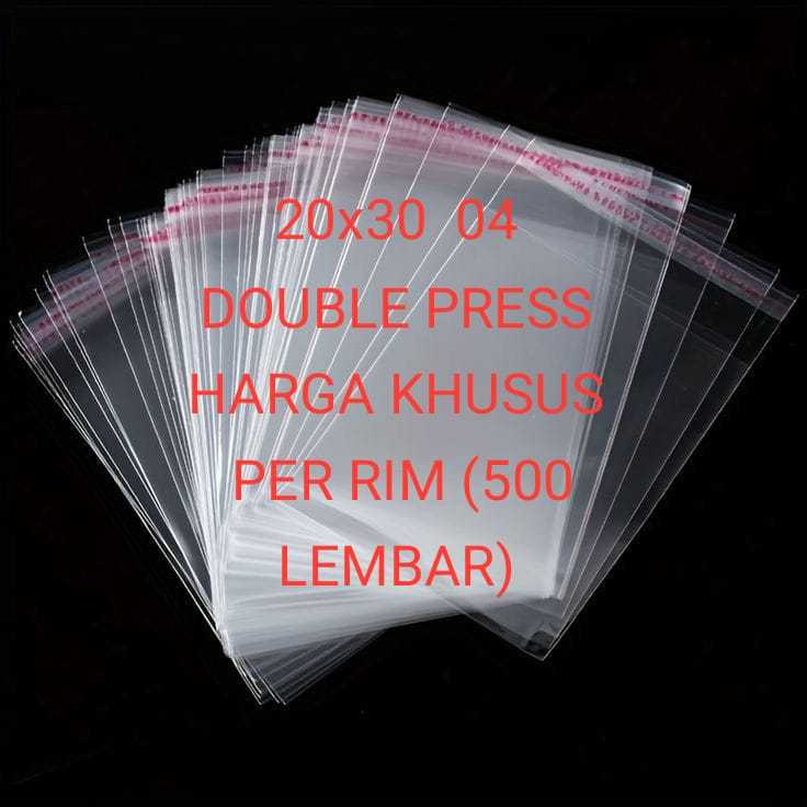 

500 PCS | 1 RIM 20x30 04 PLASTIK OPP SEAL BAJU ANAK