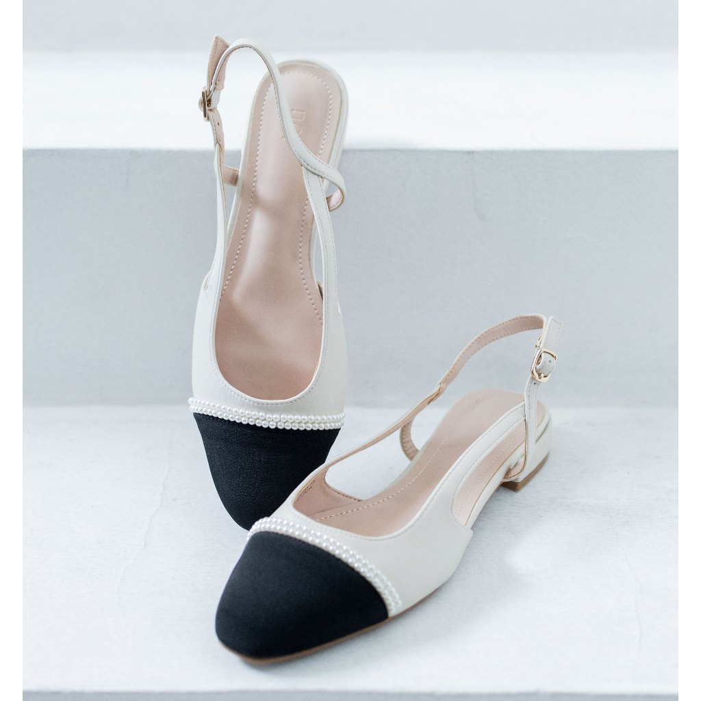 NCY Shoes AMBER Slingback Shoes warna White