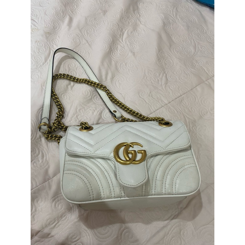 gucci marmont putih preloved