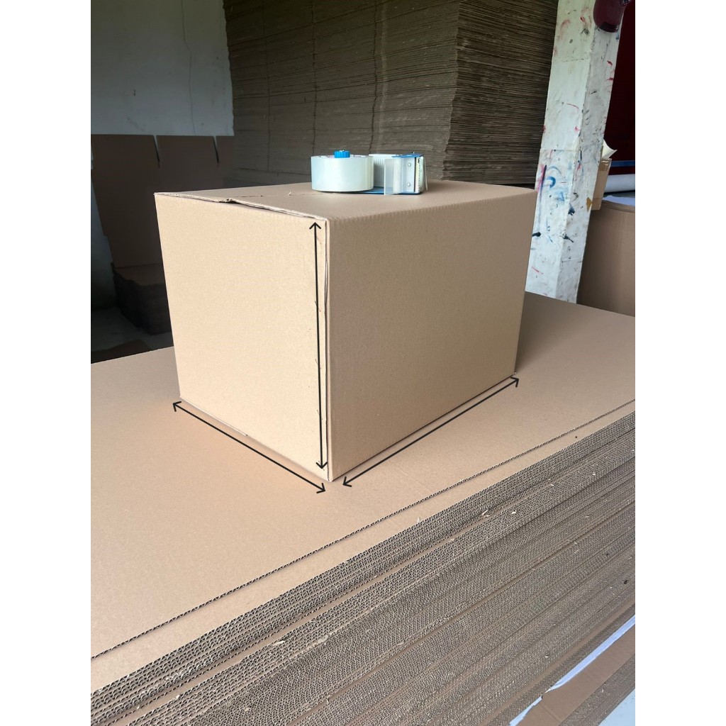 

Kardus baru uk 52cm x 38cm x 35cm single wall