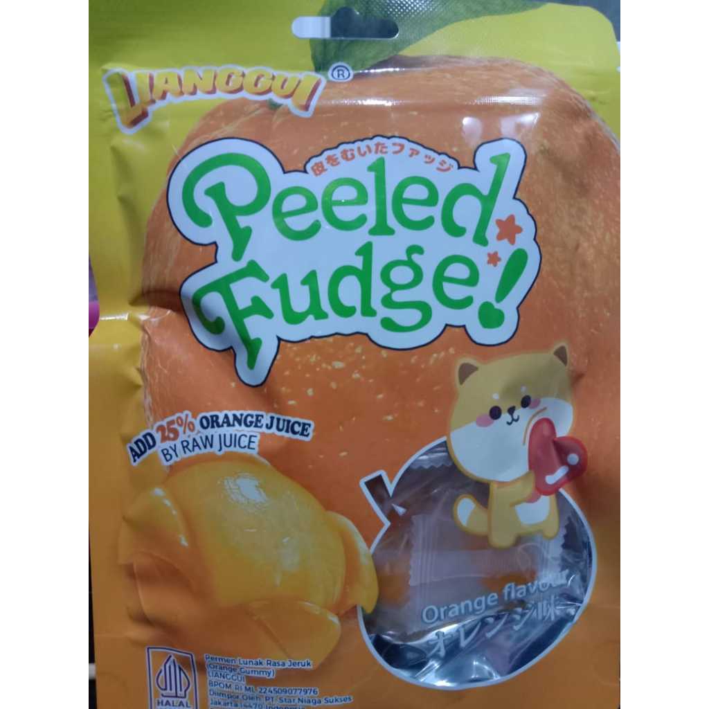 

LiangGui Peeled Fudge 108gr Permen Lunak Aneka Rasa Jeruk