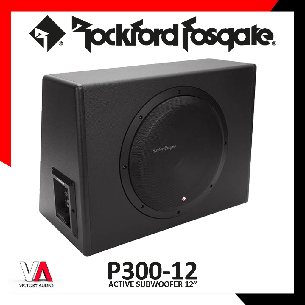 Subwoofer Aktif Rockford Fosgate P300-12 Active Sub 12 Inch Built in Power Amplifier ORIGINAL BERGAR
