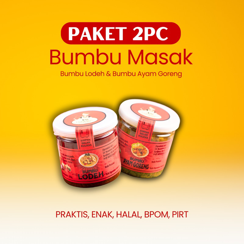 

Paket Bundling 2pc Bumbu Masak Yocooking Murah Praktis Enak