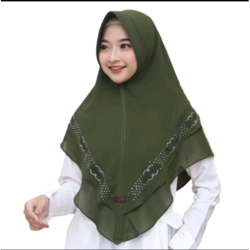 HIJAB PAYET CHANEL SUPER COLL/HIJAB CERUTY DUA LAYER HIJAB INSTAN KERUDUNG  INSTAN HIJAB PAYET CHANE