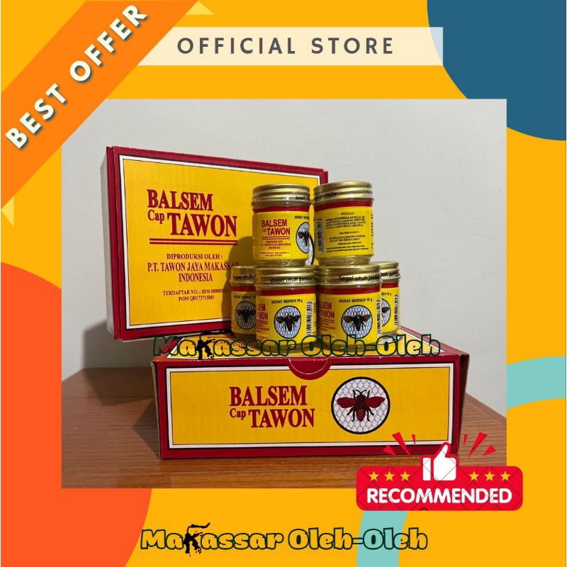 Balsem Tawon 18 gr Asli 100% Per Box ( Isi 12 Botol ) / Makassar Oleh Oleh