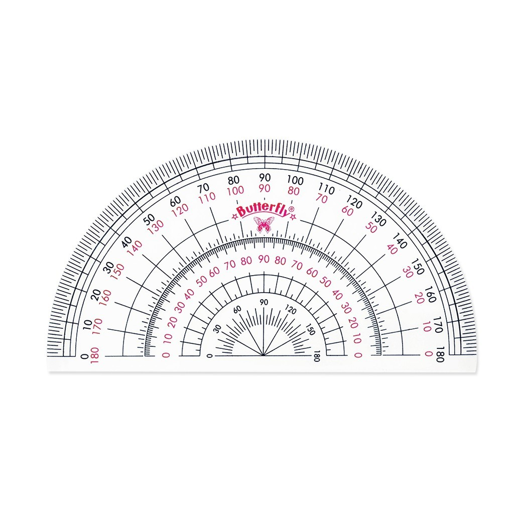 

PROTRACTOR / BUSUR DERAJAT / BUSUR ACRYLIC / BUSUR BENING / BUSUR BUTTERFLY 180 DERAJAT 15 CM (180 / 15 CM) FULL