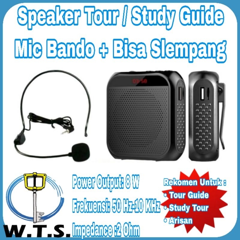 Speaker Mic Bando Tour Guide Kabel, Tour Guide Speaker