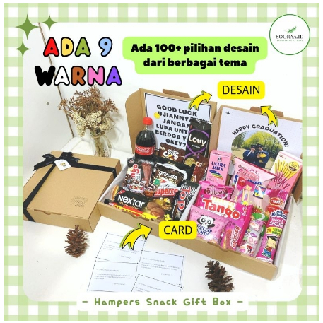 

Hampers snack ulang tahun - Hampers lebaran - Hampers Ramadhan - snack box - gift box - hadiah ulang tahun