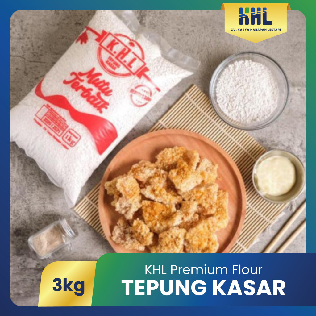 

3 Kg Tepung Tapioka Kasar / Tepung Kasar / Tepung Shihlin / Tepung Crispy / Tepung Krispi / Tepung Tapioka