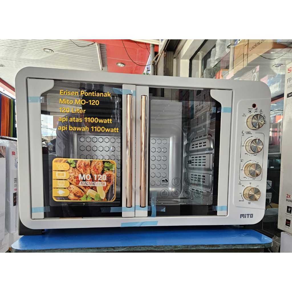 MITO MITOCHIBA OVEN LISTRIK DUA PINTU MITO BOSCA MO 120 / MO 120 PEMANGGANG SUPER BESAR 120 LITER